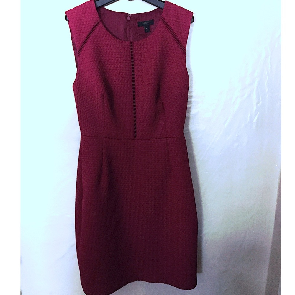J Crew Maroon Sleeveless Dress